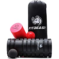 FitBeast Rodillos de Espuma para Ejercicios musculares para Masaje Muscular- Punto de activación- Rodillo de Yoga
